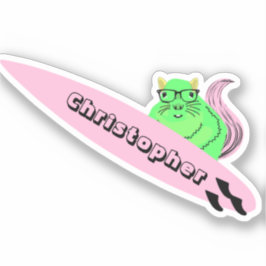 Naughty Eichhörnchen #361 Surfen Aufkleber