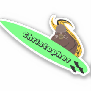 Naughty Eichhörnchen #364 Surfen Aufkleber