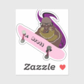 Naughty Eichhörnchen #375 Brett Skateboarding Aufkleber (Blatt)