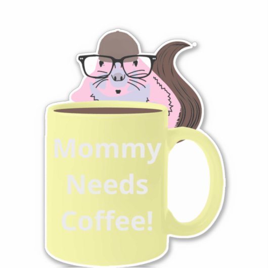 Naughty Eichhörnchen #398 Coffee Cup Aufkleber (Vorderseite)