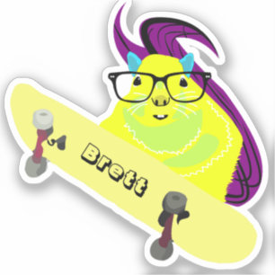 Naughty Eichhörnchen #416 Brett Skateboarding Aufkleber