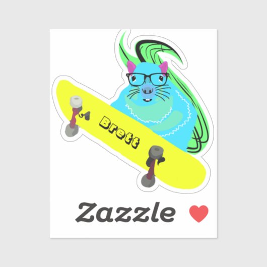 Naughty Eichhörnchen #424 Brett Skateboarding Aufkleber (Blatt)