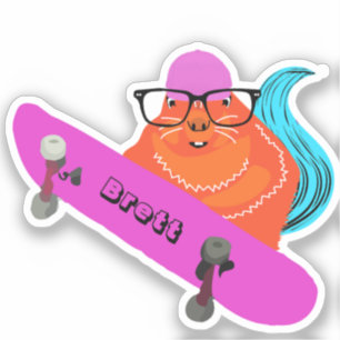 Naughty Eichhörnchen #426 Brett Skateboarding Aufkleber