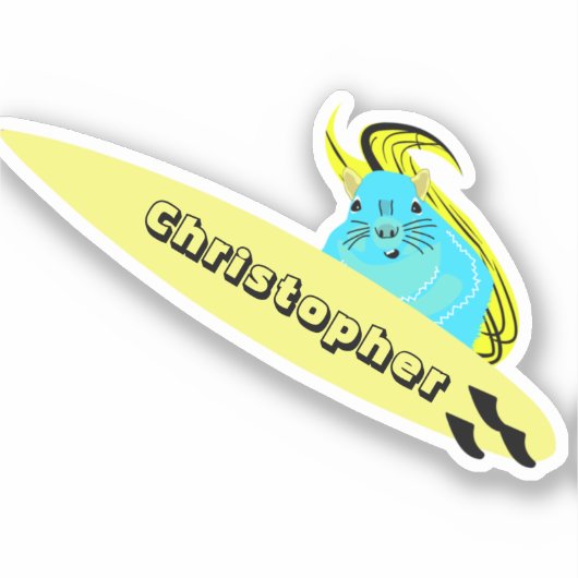 Naughty Eichhörnchen #428 Surfen Aufkleber (Vorderseite)
