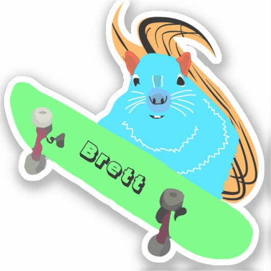Naughty Eichhörnchen #430 Brett Skateboarding Aufkleber (Vorderseite)