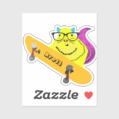 Naughty Eichhörnchen #434 Brett Skateboarding Aufkleber (Blatt)