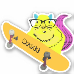 Naughty Eichhörnchen #434 Brett Skateboarding Aufkleber