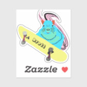 Naughty Eichhörnchen #451 Brett Skateboarding Aufkleber (Blatt)