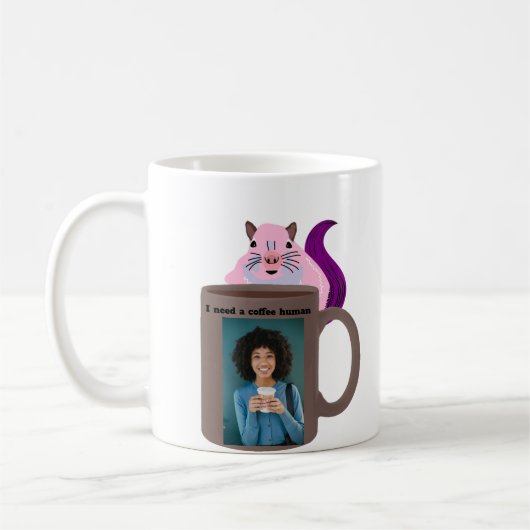 Naughty Eichhörnchen #456 Coffee Human Kaffeetasse (Links)