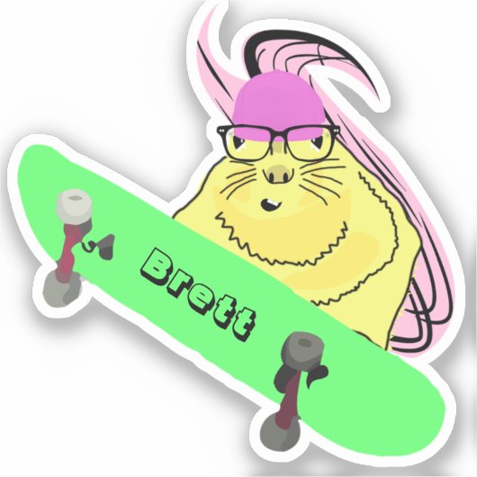 Naughty Eichhörnchen #491 Brett Skateboarding Aufkleber (Vorderseite)