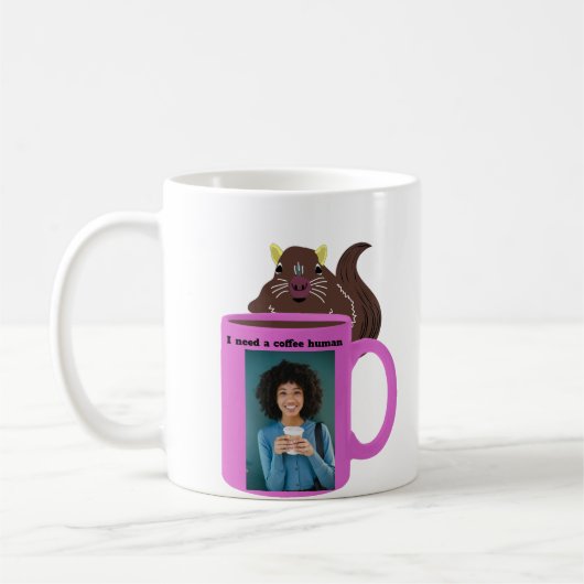 Naughty Eichhörnchen #504 Kaffee human Kaffeetasse (Links)
