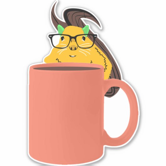 Naughty-Eichhörnchen #515 Aufkleber (Vorderseite)