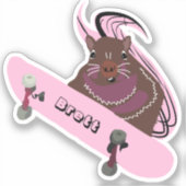 Naughty Eichhörnchen #517 Brett Skateboarding Aufkleber (Vorderseite)