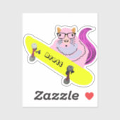 Naughty Eichhörnchen #520 Brett Skateboarding Aufkleber (Blatt)