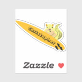 Naughty Eichhörnchen #531 Surfen Aufkleber (Blatt)