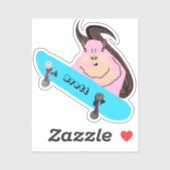 Naughty Eichhörnchen #537 Brett Skateboarding Aufkleber (Blatt)