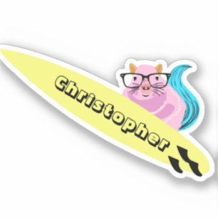 Naughty Eichhörnchen #550 Surfen Aufkleber