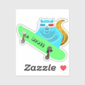 Naughty Eichhörnchen #560 Brett Skateboarding Aufkleber (Blatt)