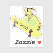 Naughty Eichhörnchen #563 Brett Skateboarding Aufkleber (Blatt)