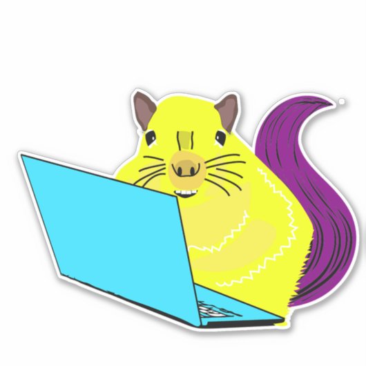 Naughty-Eichhörnchen #56 Aufkleber (Vorderseite)