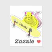 Naughty Eichhörnchen #576 Brett Skateboarding Aufkleber (Blatt)