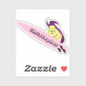 Naughty Eichhörnchen #579 Surfen Aufkleber (Blatt)