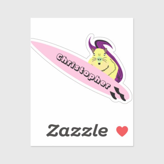 Naughty Eichhörnchen #579 Surfen Aufkleber (Blatt)