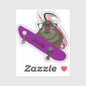 Naughty Eichhörnchen #602 Brett Skateboarding Aufkleber (Blatt)