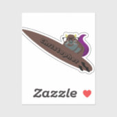 Naughty Eichhörnchen #609 Surfen Aufkleber (Blatt)