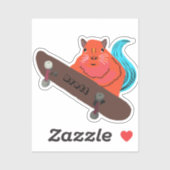 Naughty Eichhörnchen #611 Brett Skateboarding Aufkleber (Blatt)