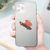 Naughty Eichhörnchen #611 Brett Skateboarding Aufkleber (Telefon)