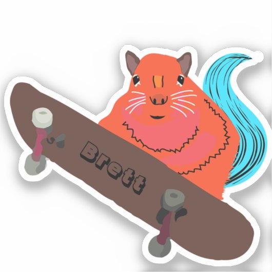 Naughty Eichhörnchen #611 Brett Skateboarding Aufkleber (Vorderseite)