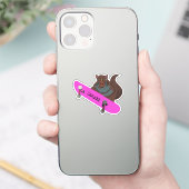 Naughty Eichhörnchen #622 Brett Skateboarding Aufkleber (Telefon)