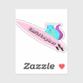 Naughty Eichhörnchen #625 Surfen Aufkleber (Blatt)