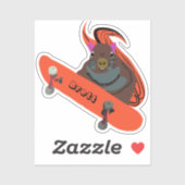 Naughty Eichhörnchen #645 Brett Skateboarding Aufkleber (Blatt)