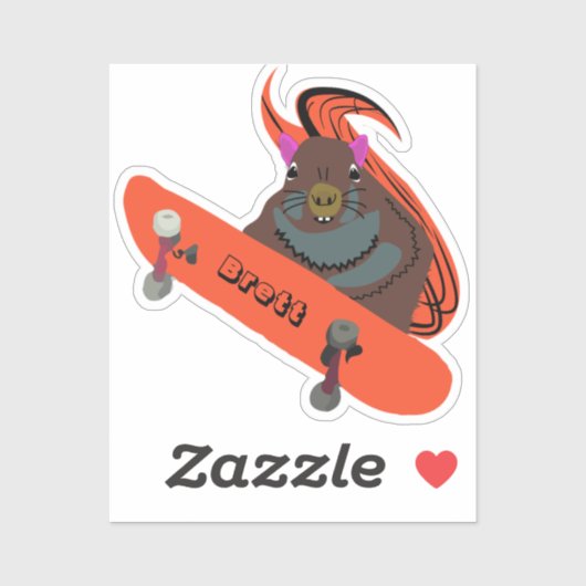 Naughty Eichhörnchen #645 Brett Skateboarding Aufkleber (Blatt)