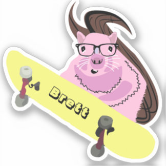 Naughty Eichhörnchen #647 Brett Skateboarding Aufkleber