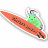 Naughty Eichhörnchen #652 Surfen Aufkleber (Vorderseite)