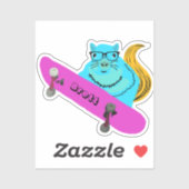 Naughty Eichhörnchen #659 Brett Skateboarding Aufkleber (Blatt)