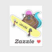 Naughty Eichhörnchen #687 Brett Skateboarding Aufkleber (Blatt)