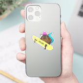 Naughty Eichhörnchen #687 Brett Skateboarding Aufkleber (Telefon)