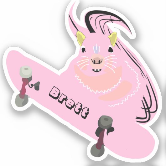 Naughty Eichhörnchen #698 Brett Skateboarding Aufkleber (Vorderseite)