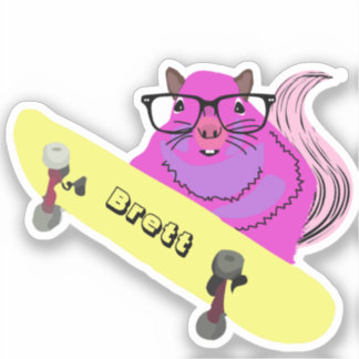 Naughty Eichhörnchen #700 Brett Skateboarding Aufkleber