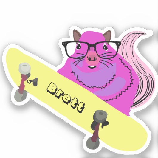 Naughty Eichhörnchen #700 Brett Skateboarding Aufkleber (Vorderseite)