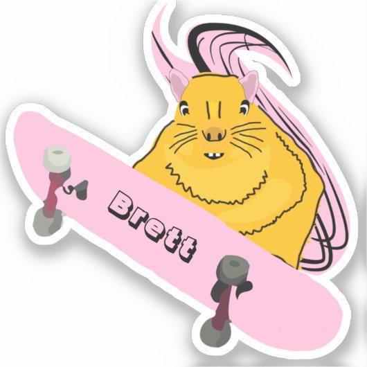 Naughty Eichhörnchen #734 Brett Skateboarding Aufkleber (Vorderseite)