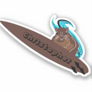 Naughty Eichhörnchen #736 Surfen Aufkleber