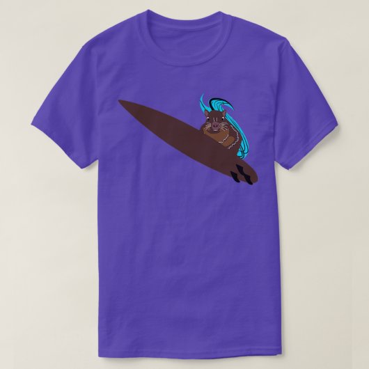 Naughty Eichhörnchen 736 Surfen T-Shirt (Design vorne)