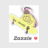 Naughty Eichhörnchen #767 Brett Skateboarding Aufkleber (Blatt)