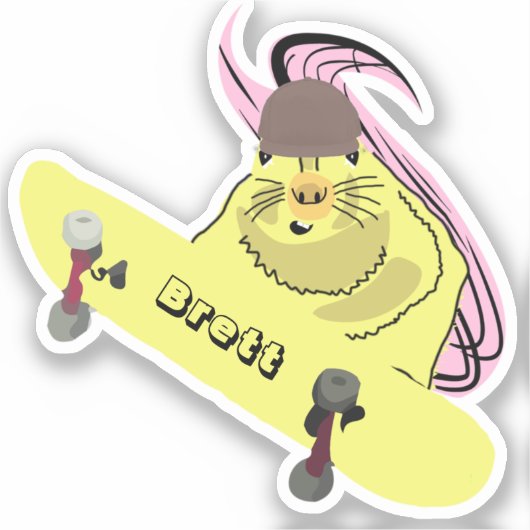 Naughty Eichhörnchen #767 Brett Skateboarding Aufkleber (Vorderseite)