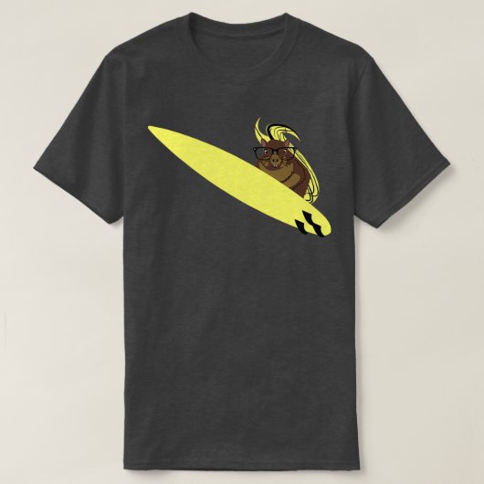 Naughty Eichhörnchen 768 Surfen T-Shirt (Design vorne)